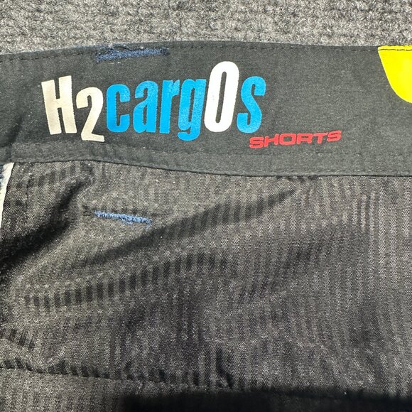 Volcom H2O Cargo Shorts Mens 34 Blue Stripe Zip Fly Pockets - Picture 7 of 9